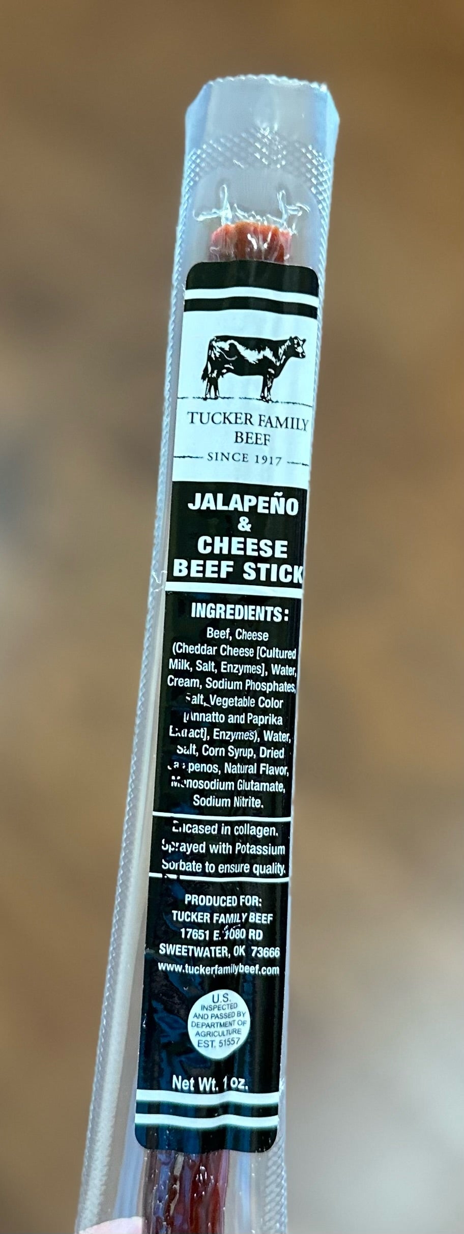 Tucker Family Beef - Jalapeno Cheese Beef Sticks - 100-stick pack